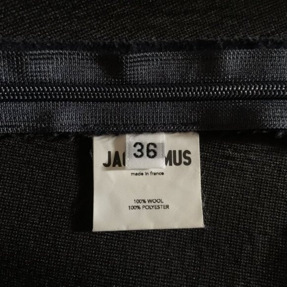 Jacquemus Asymmetrical Navy Wool Dress, - Picture 8 of 8